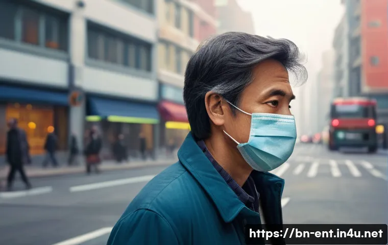 코 내시경 검사의 진단 가능 질환 - **Prompt:** A vivid, photorealistic image of a young to middle-aged adult (gender neutral) walking t...